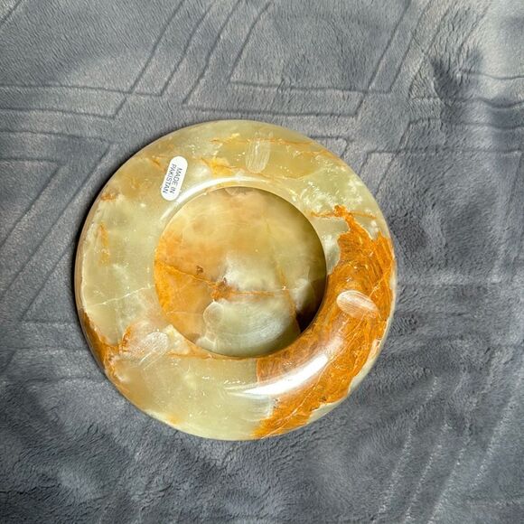 Gorgeous Natural Stone Ashtray or Trinket Box Heavy BRAND NEW Great Gift - Picture 3 of 12